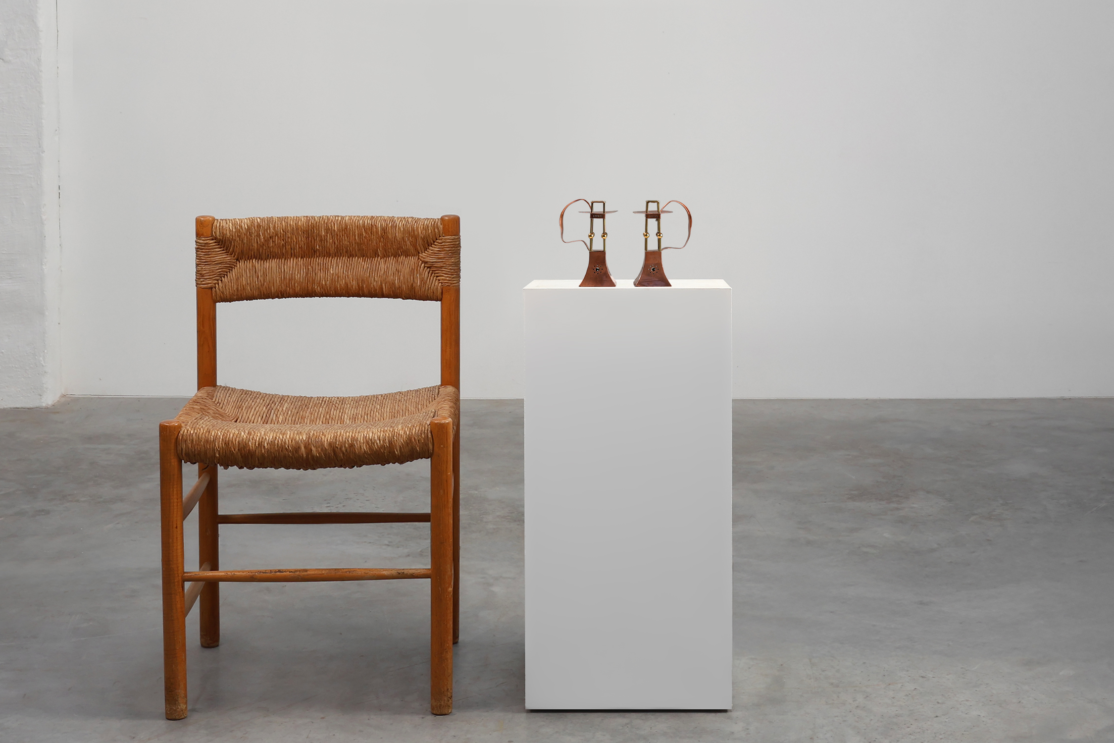 Pair of copper Table Candlesticks by Carl Deffner, Germany ca 1910thumbnail